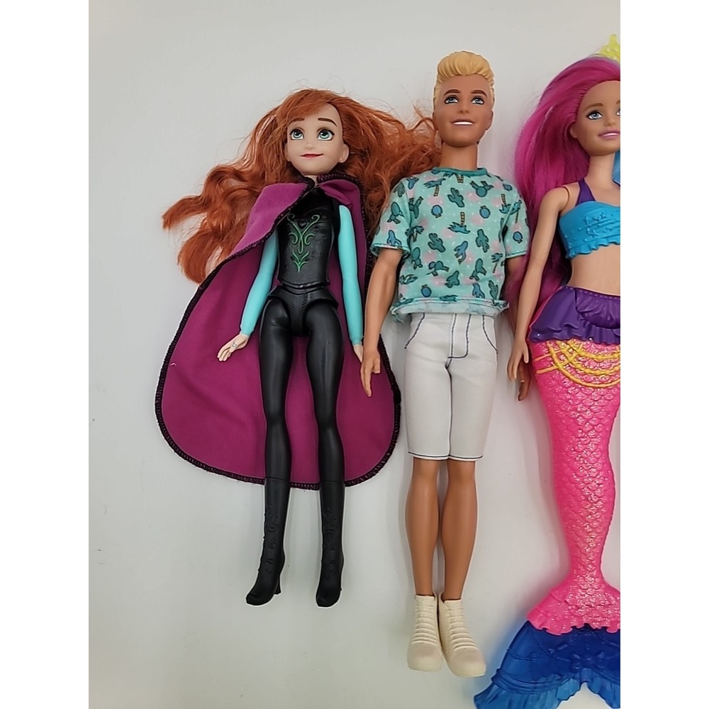 8 Various Barbie/other Fashion Doll Mixed Lot 2013 Anna Ken Mermaid African Amer - Picture 3 of 6